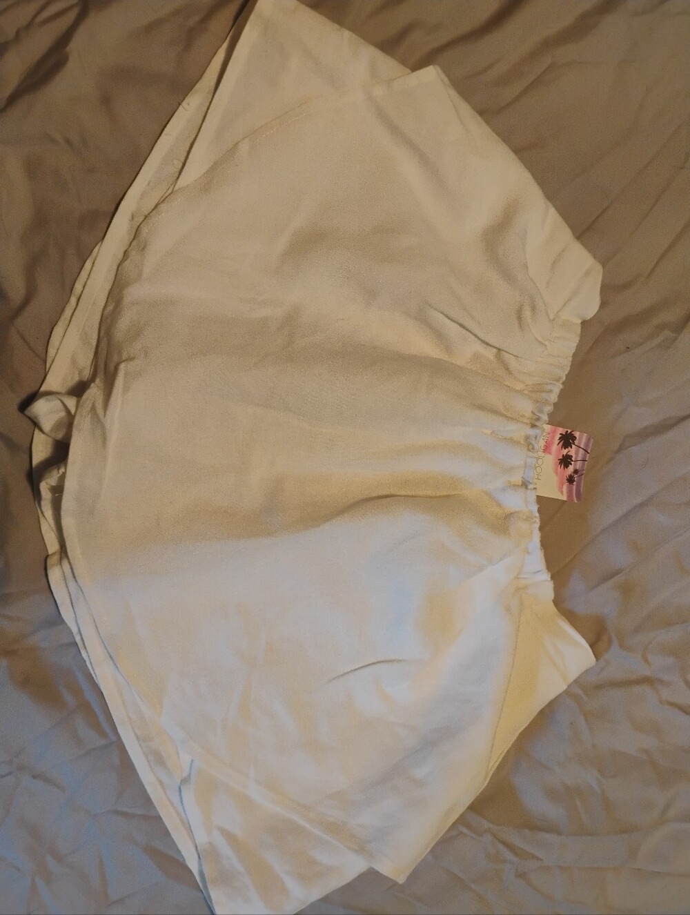 NWT Dainty Hooligan White Linen Rayon Ruffle Layer Wrap Mini Skort Medium